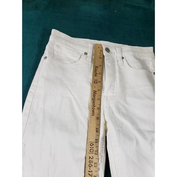 Lucky Brand Jeans Size 2 Women White Stretch Fray Hem High Rise Skinny Bridgette - Picture 9 of 15